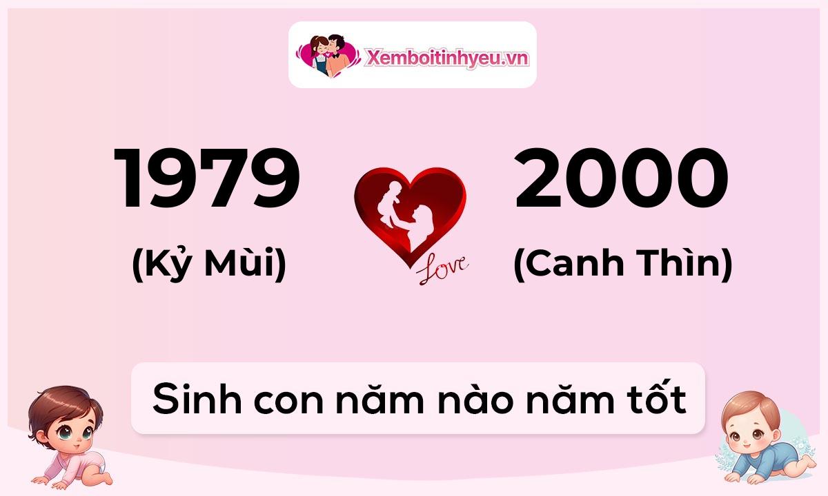 Chồng 1979 tuổi Kỷ Mùi và vợ 2000 tuổi Canh Thìn sinh con năm nào tốt