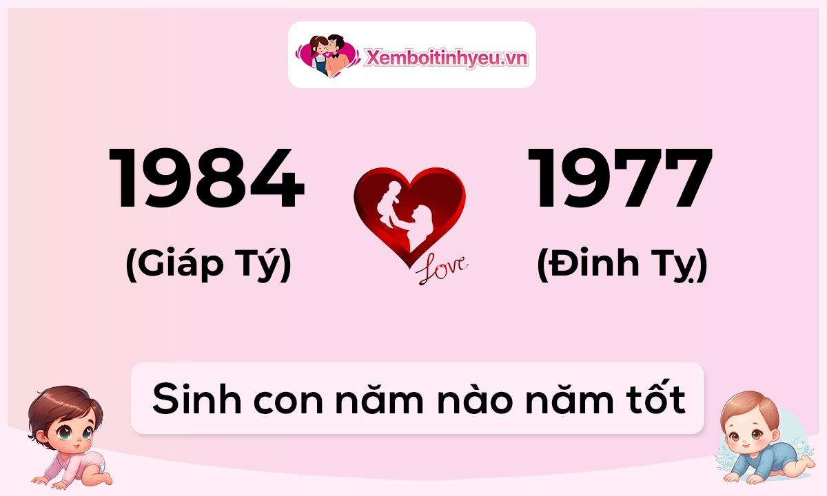 Chồng 1984 tuổi Giáp Tý và vợ 1977 tuổi Đinh Tỵ sinh con năm nào tốt