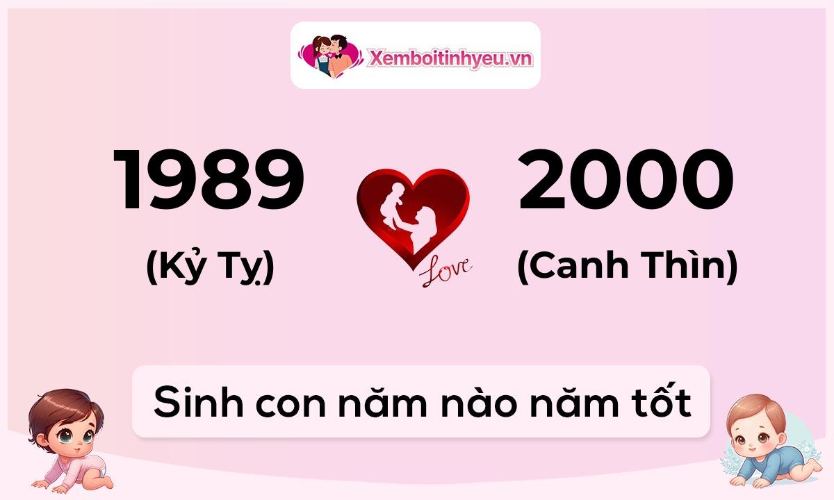 Chồng 1989 tuổi Kỷ Tỵ và vợ 2000 tuổi Canh Thìn sinh con năm nào tốt