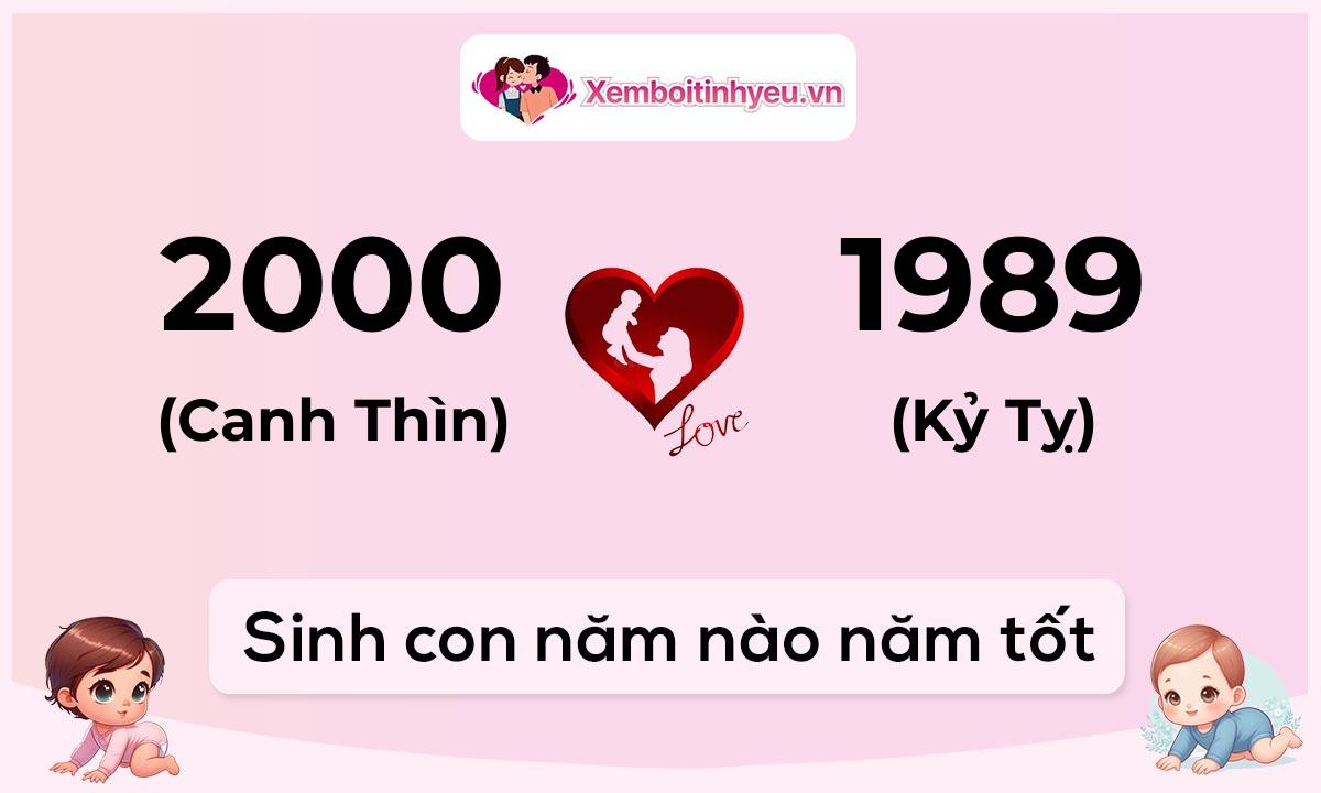 Chồng 2000 tuổi Canh Thìn và vợ 1989 tuổi Kỷ Tỵ sinh con năm nào tốt