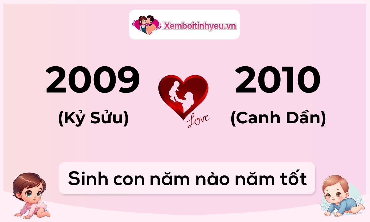 Chồng 2009 tuổi Kỷ Sửu và vợ 2010 tuổi Canh Dần sinh con năm nào tốt