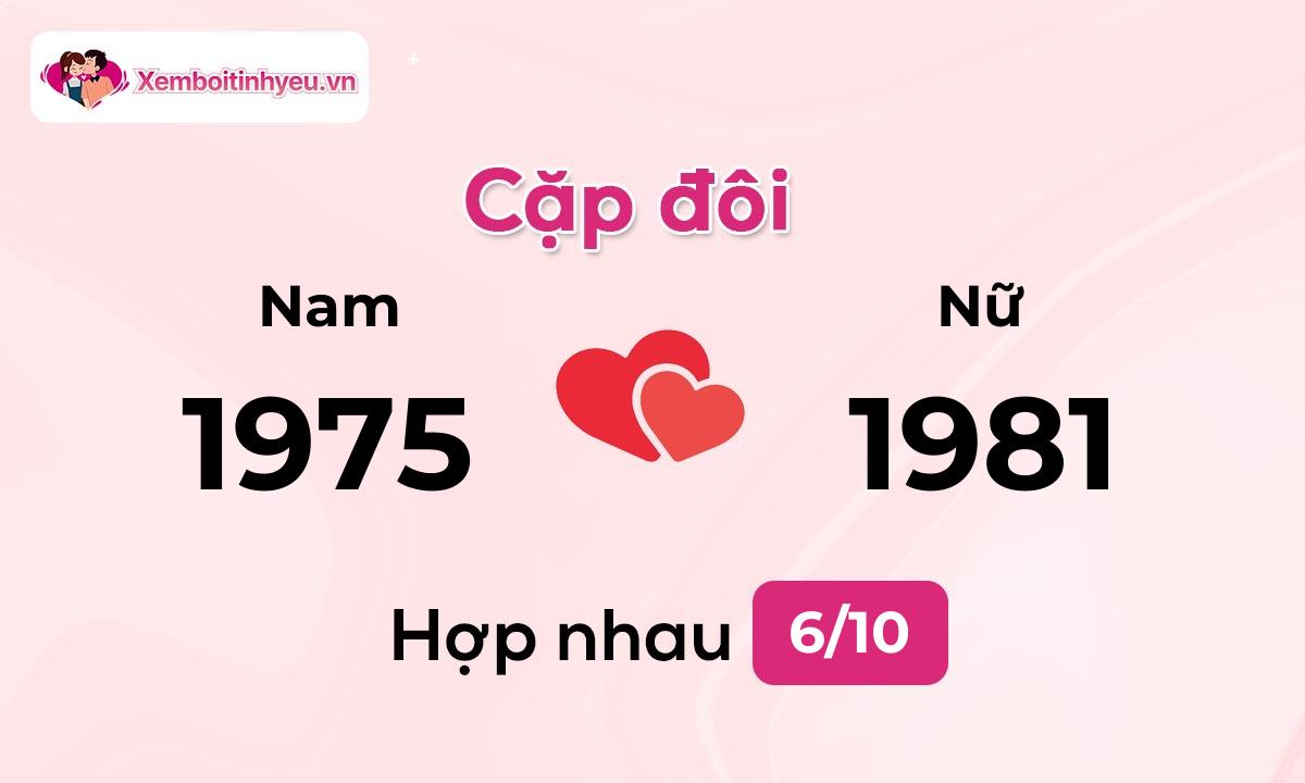 Độ hòa hợp giữa nam sinh năm 1975 và nữ sinh năm 1981