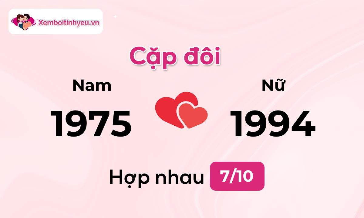 Độ hòa hợp giữa nam sinh năm 1975  và nữ sinh năm 1994