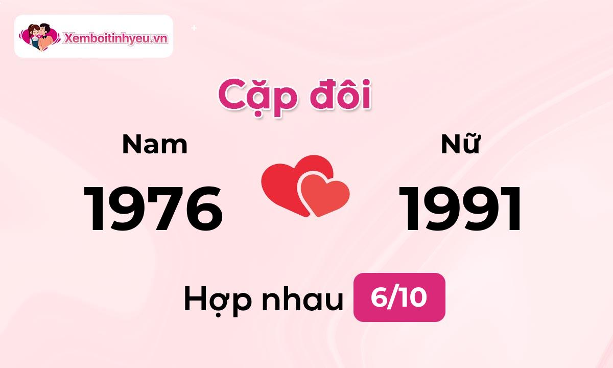 Độ hòa hợp giữa nam sinh năm 1976  và nữ sinh năm 1991