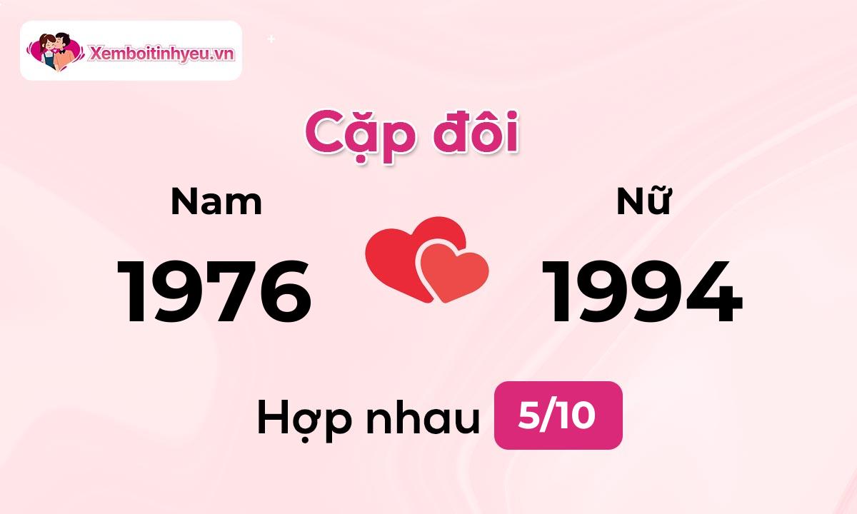 Độ hòa hợp giữa nam sinh năm 1976 và nữ sinh năm 1994