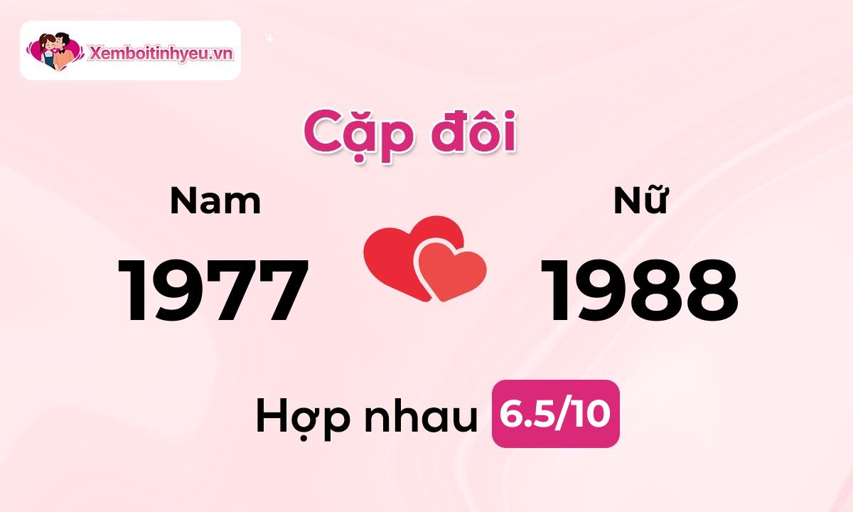 Độ hòa hợp giữa nam sinh năm 1977 và nữ sinh năm 1988