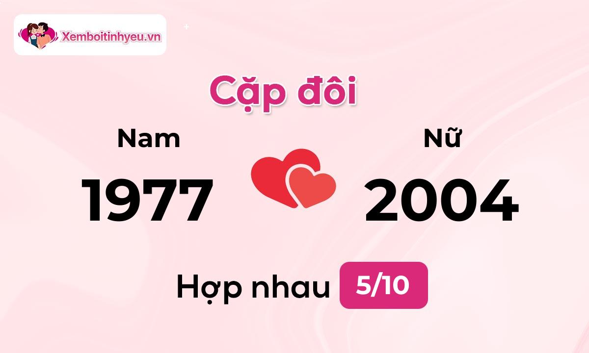 Độ hòa hợp giữa nam sinh năm 1977  và nữ sinh năm 2004