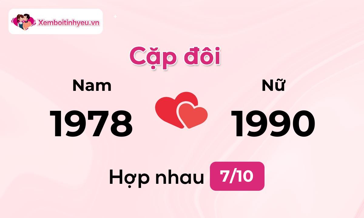 Độ hòa hợp giữa nam sinh năm 1978  và nữ sinh năm 1990