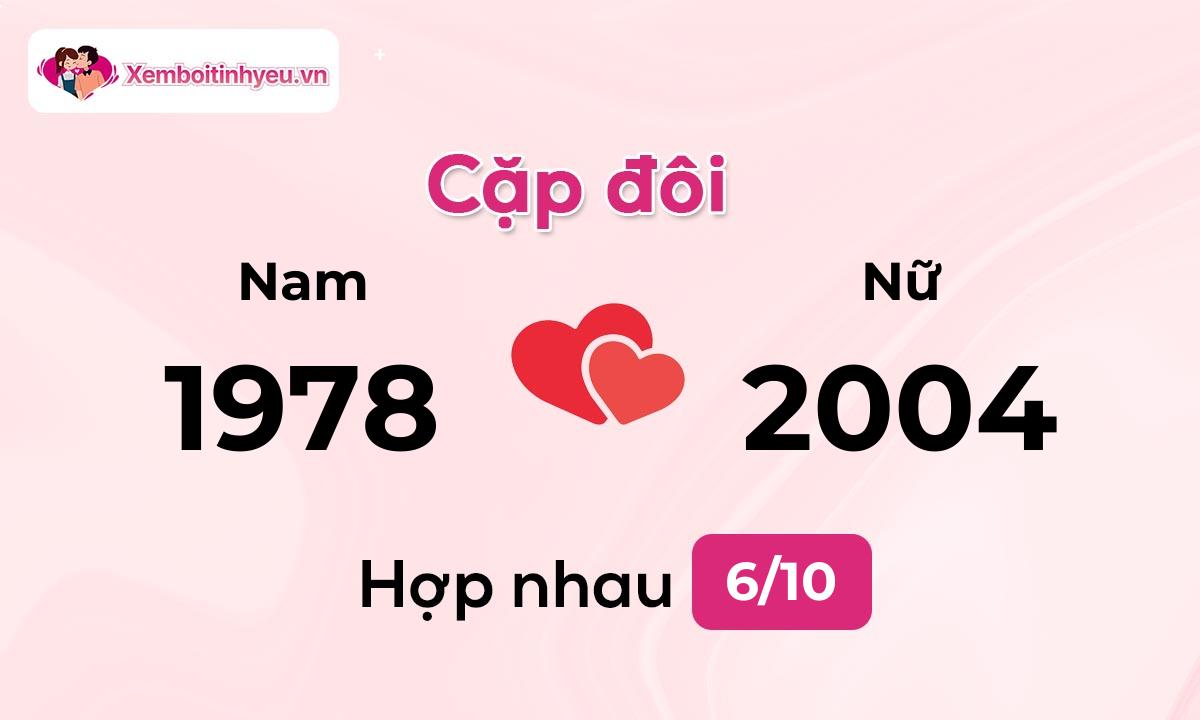 Độ hòa hợp giữa nam sinh năm 1978 và nữ sinh năm 2004