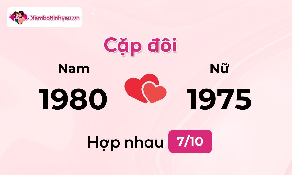 Độ hòa hợp giữa nam sinh năm 1980 và nữ sinh năm 1975