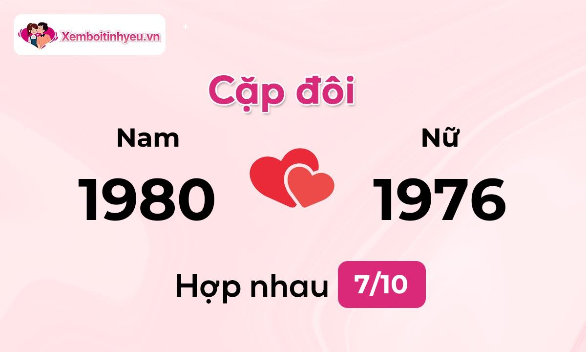 Độ hòa hợp giữa nam sinh năm 1980  và nữ sinh năm 1976