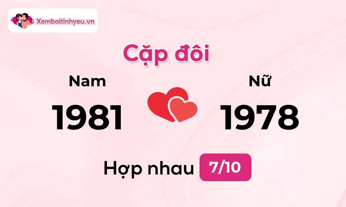 Độ hòa hợp giữa nam sinh năm 1981  và nữ sinh năm 1978