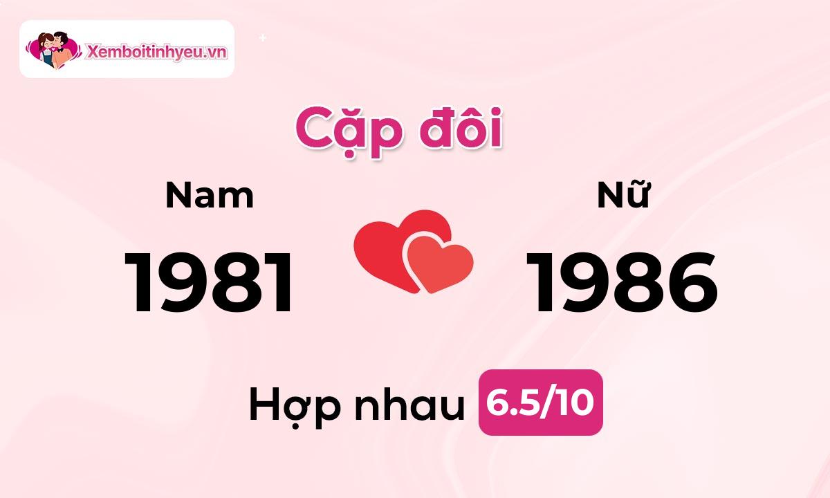 Độ hòa hợp giữa nam sinh năm 1981 và nữ sinh năm 1986