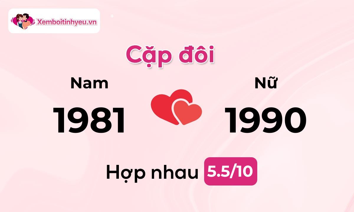 Độ hòa hợp giữa nam sinh năm 1981 và nữ sinh năm 1990