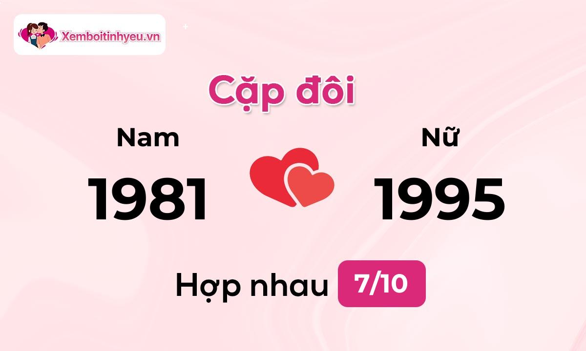 Độ hòa hợp giữa nam sinh năm 1981 và nữ sinh năm 1995