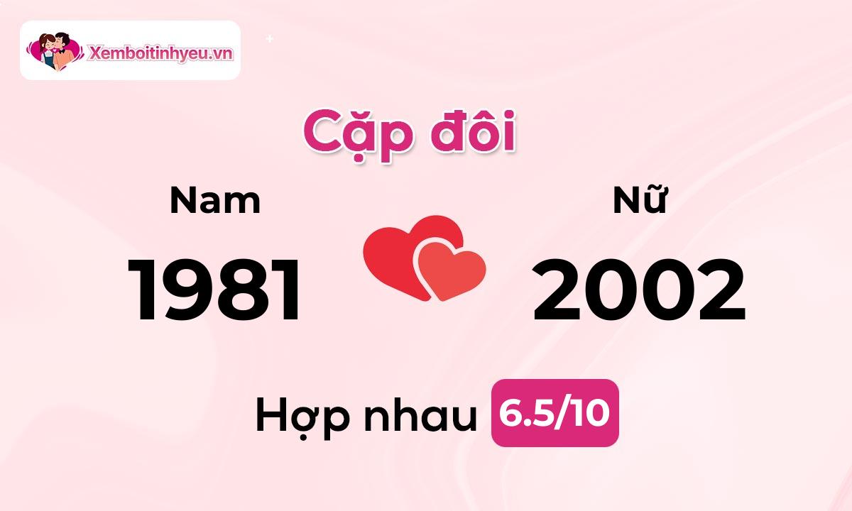 Độ hòa hợp giữa nam sinh năm 1981  và nữ sinh năm 2002