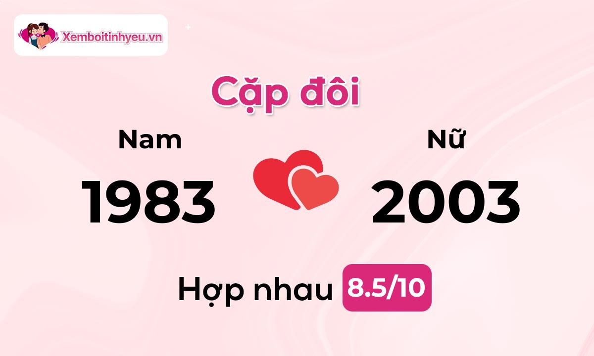 Độ hòa hợp giữa nam sinh năm 1983 và nữ sinh năm 2003