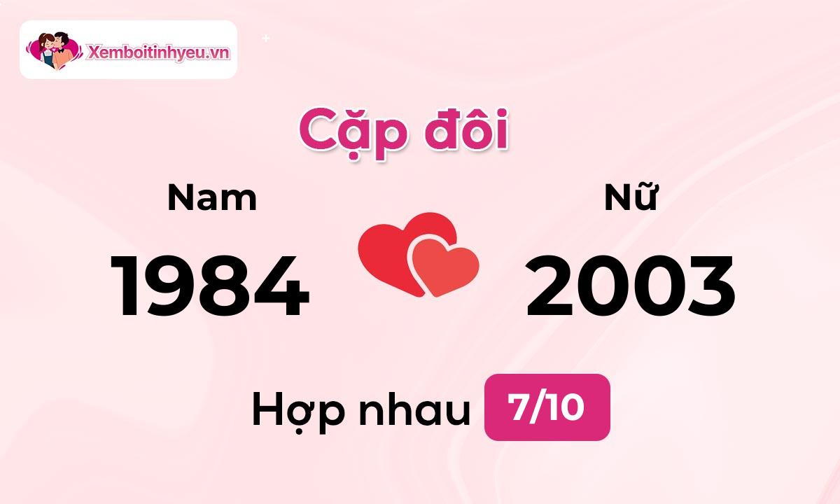 Độ hòa hợp giữa nam sinh năm 1984  và nữ sinh năm 2003