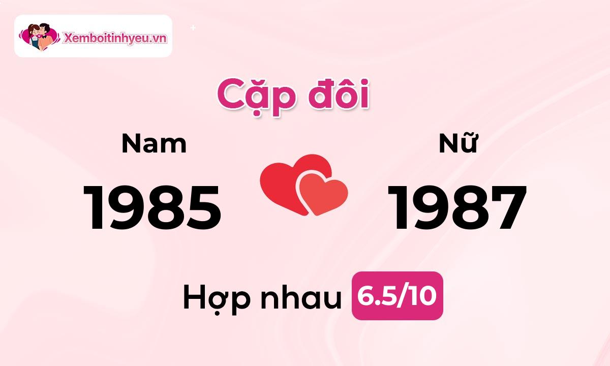 Độ hòa hợp giữa nam sinh năm 1985 và nữ sinh năm 1987