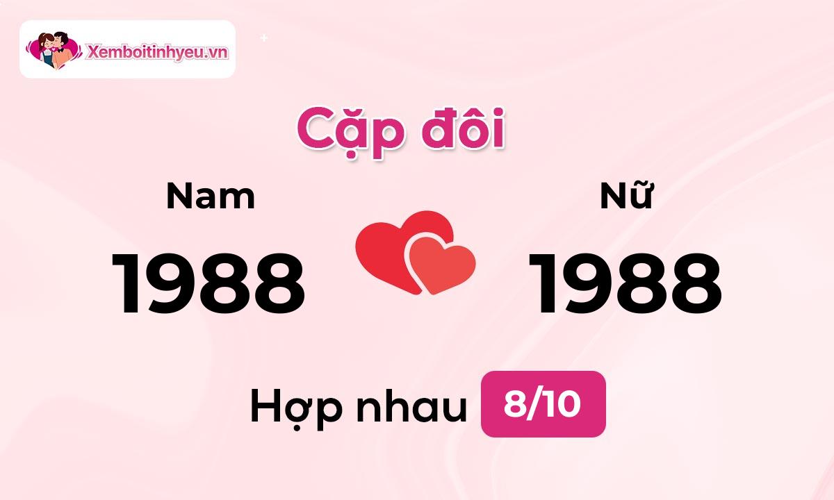 Độ hòa hợp giữa nam sinh năm 1988 và nữ sinh năm 1988