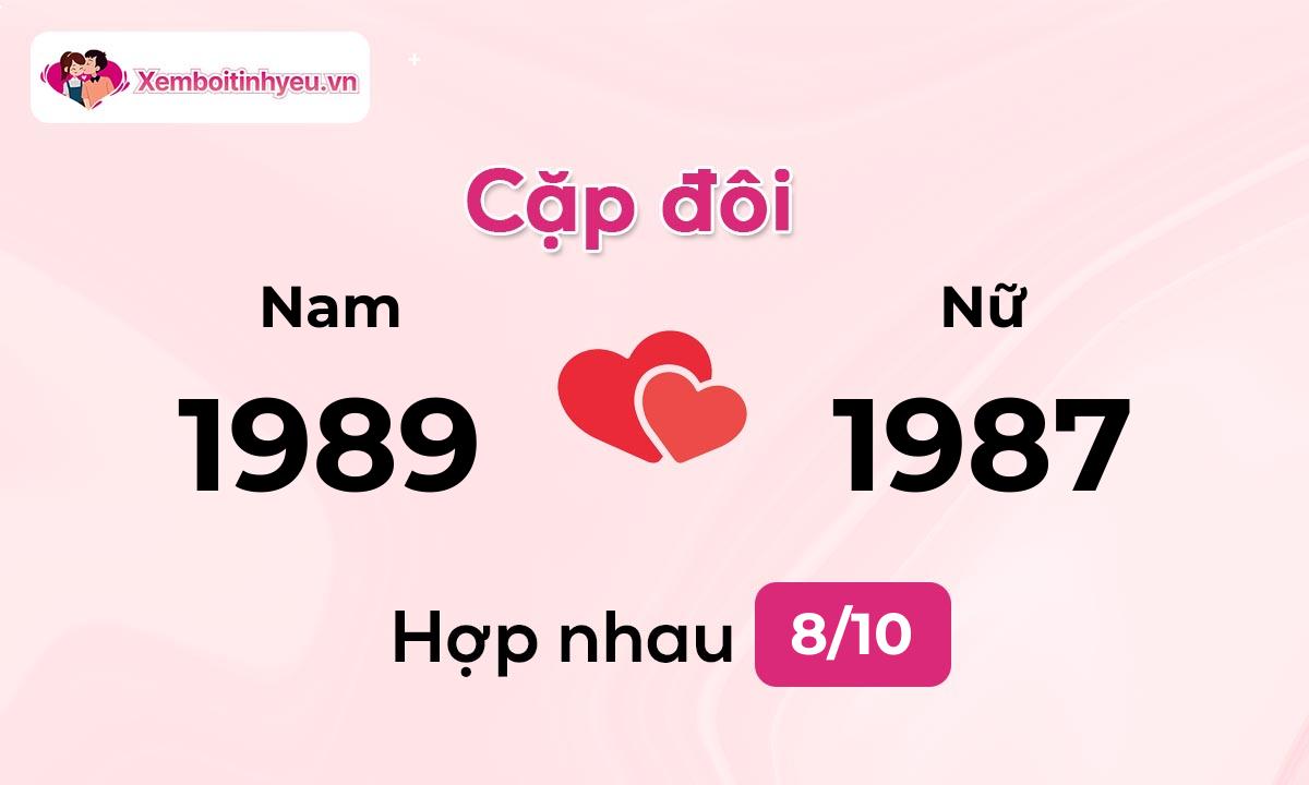 Độ hòa hợp giữa nam sinh năm 1989  và nữ sinh năm 1987