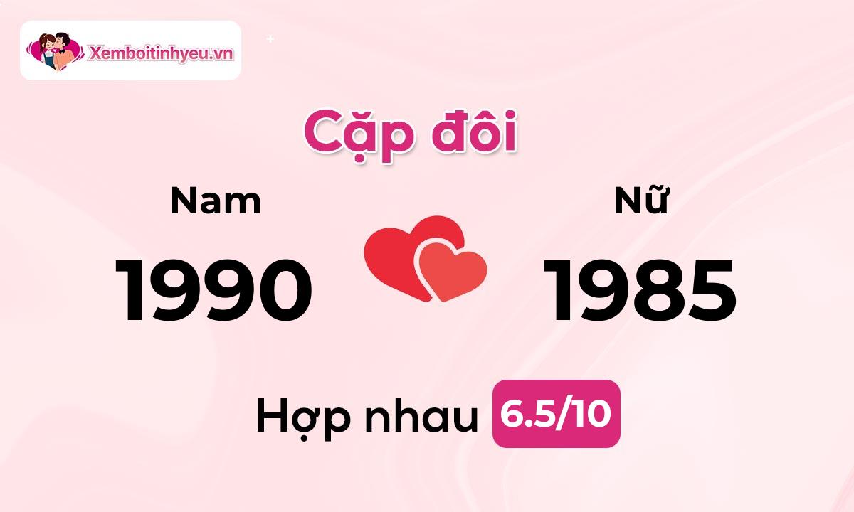 Độ hòa hợp giữa nam sinh năm 1990  và nữ sinh năm 1985