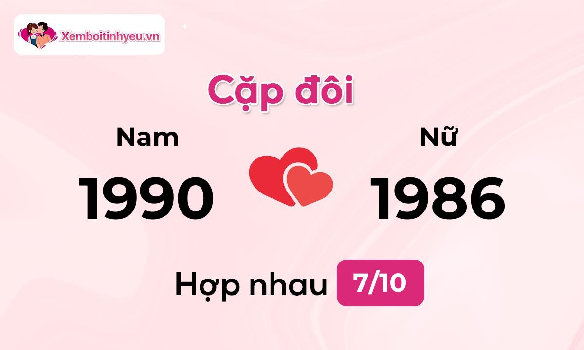 Độ hòa hợp giữa nam sinh năm 1990  và nữ sinh năm 1986