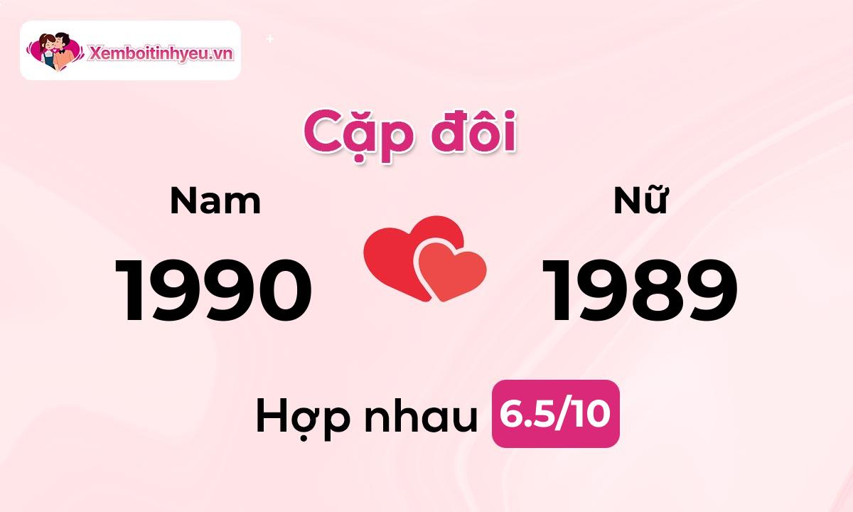 Độ hòa hợp giữa nam sinh năm 1990 và nữ sinh năm 1989