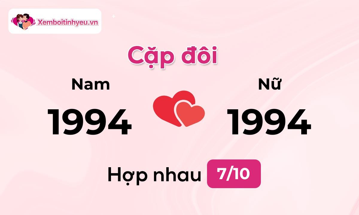 Độ hòa hợp giữa nam sinh năm 1994  và nữ sinh năm 1994