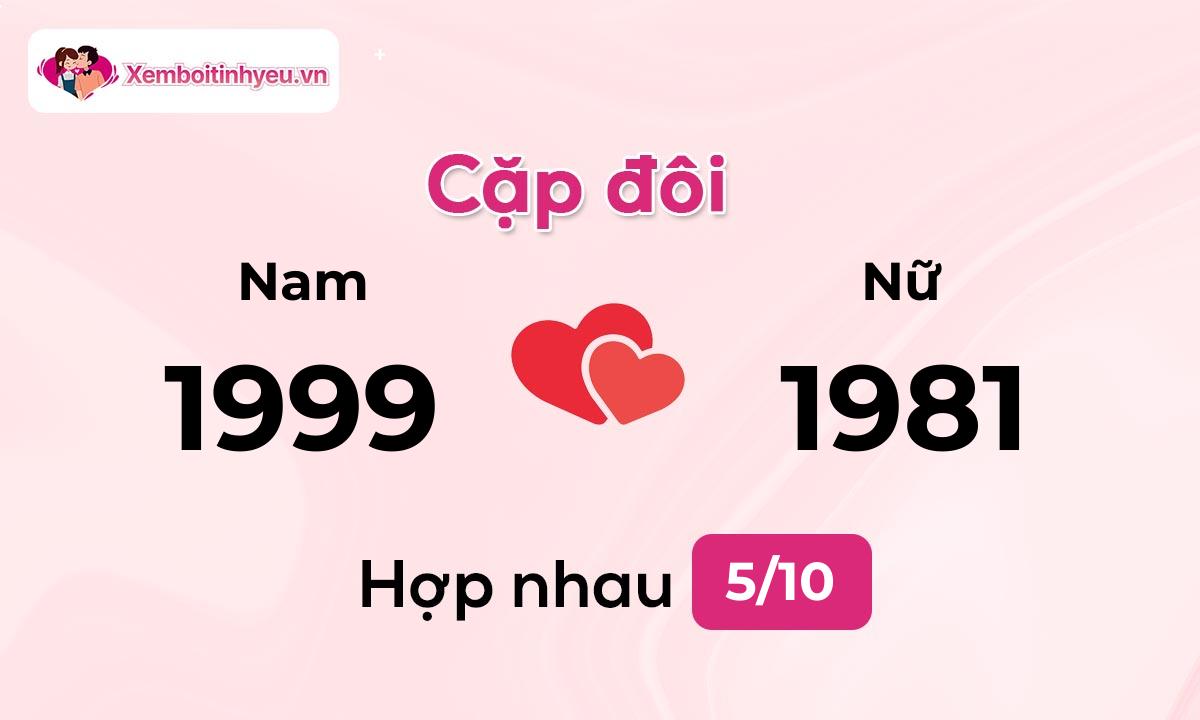 Độ hòa hợp giữa nam sinh năm 1999  và nữ sinh năm 1981