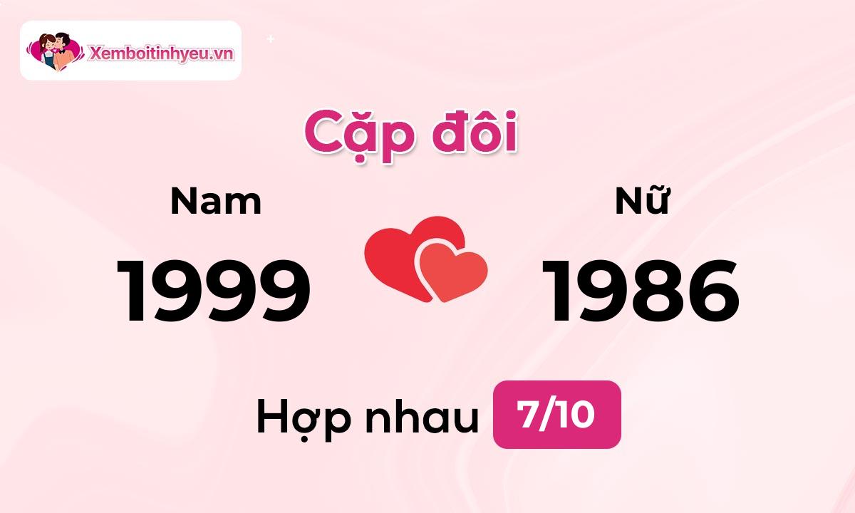 Độ hòa hợp giữa nam sinh năm 1999  và nữ sinh năm 1986