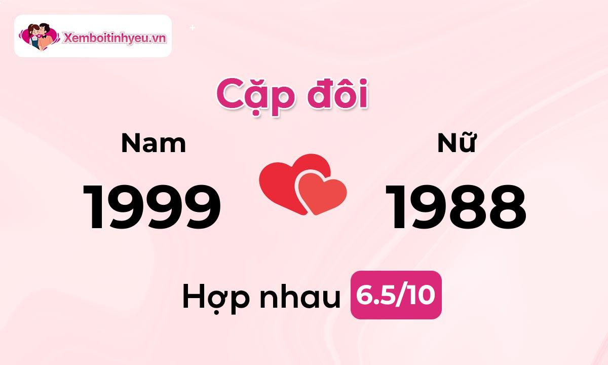 Độ hòa hợp giữa nam sinh năm 1999 và nữ sinh năm 1988