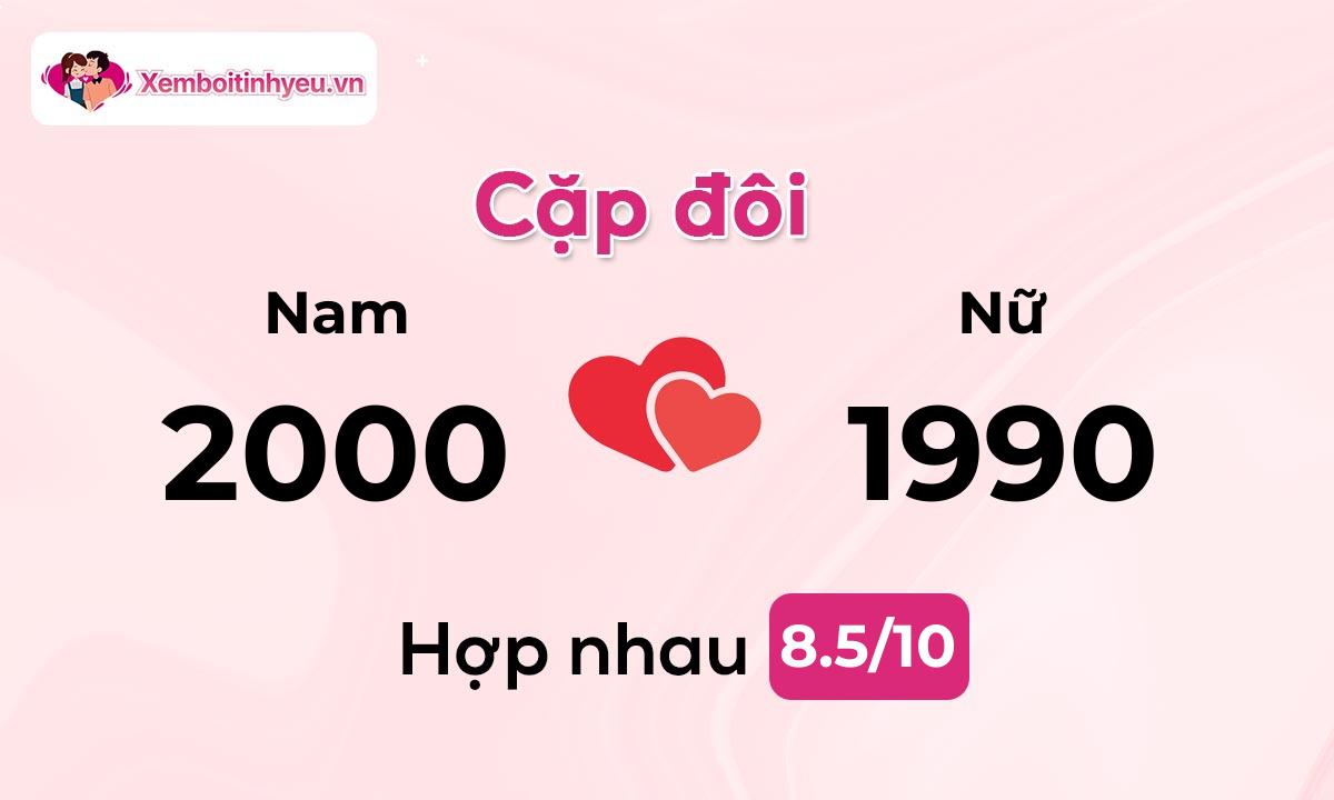 Độ hòa hợp giữa nam sinh năm 2000  và nữ sinh năm 1990