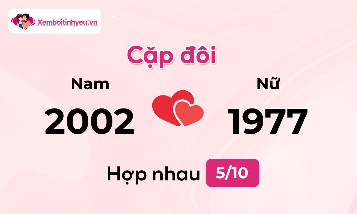 Độ hòa hợp giữa nam sinh năm 2002 và nữ sinh năm 1977