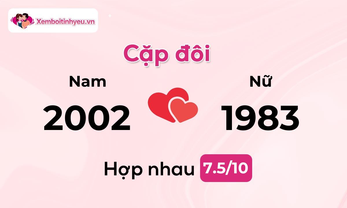 Độ hòa hợp giữa nam sinh năm 2002  và nữ sinh năm 1983