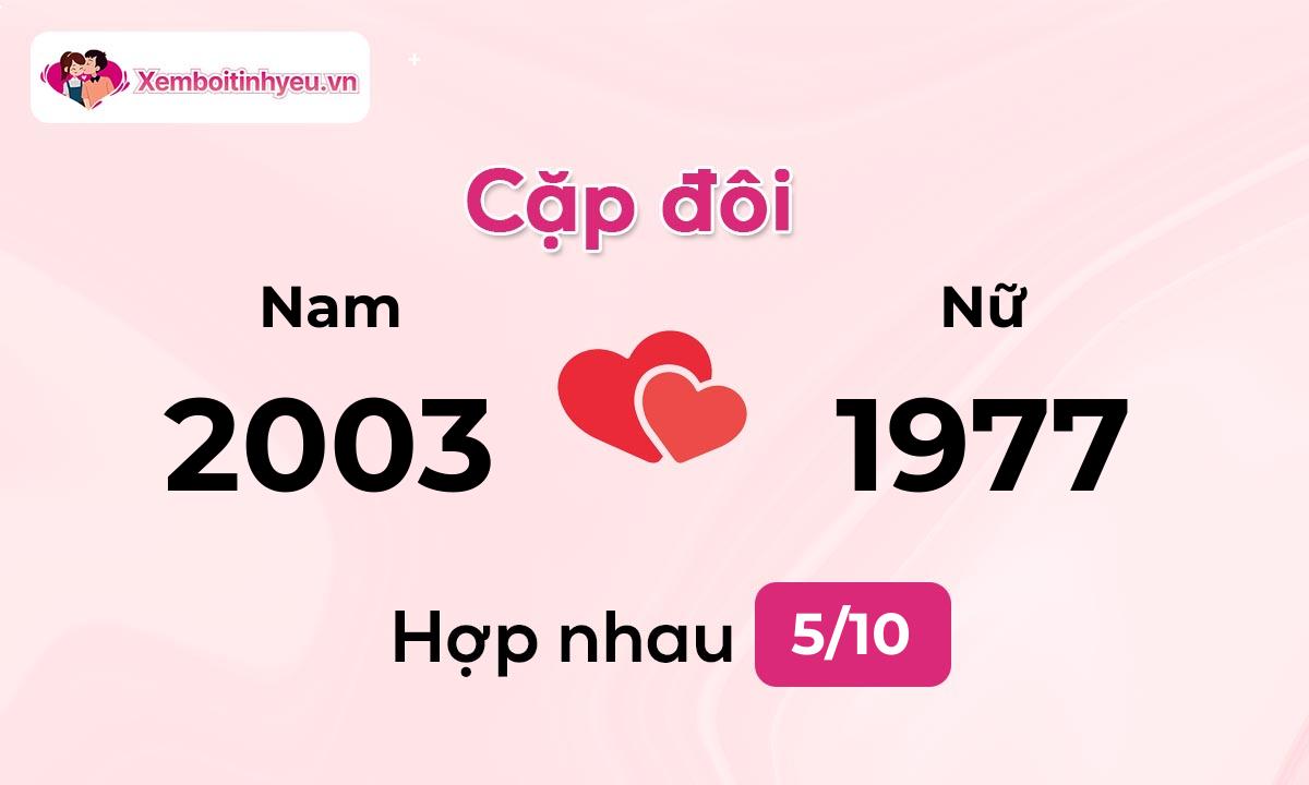 Độ hòa hợp giữa nam sinh năm 2003  và nữ sinh năm 1977