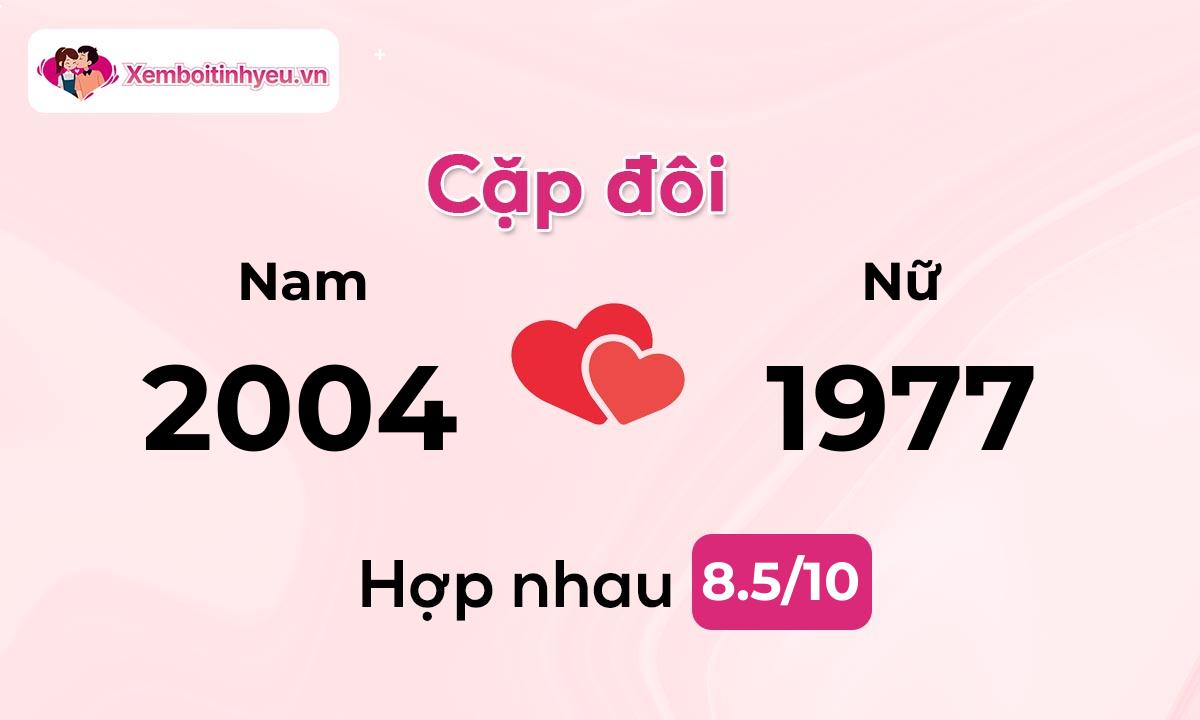 Độ hòa hợp giữa nam sinh năm 2004  và nữ sinh năm 1977