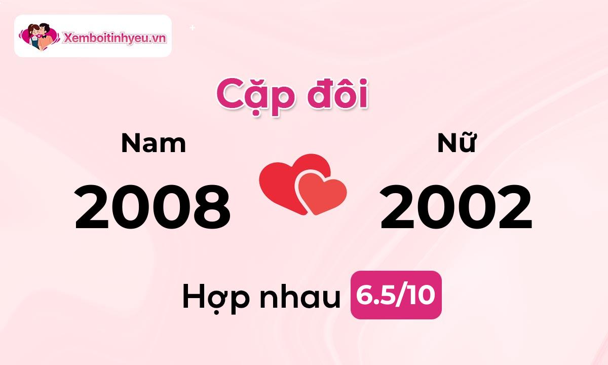 Độ hòa hợp giữa nam sinh năm 2008 và nữ sinh năm 2002