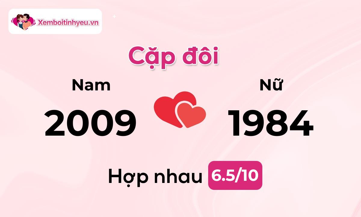 Độ hòa hợp giữa nam sinh năm 2009 và nữ sinh năm 1984